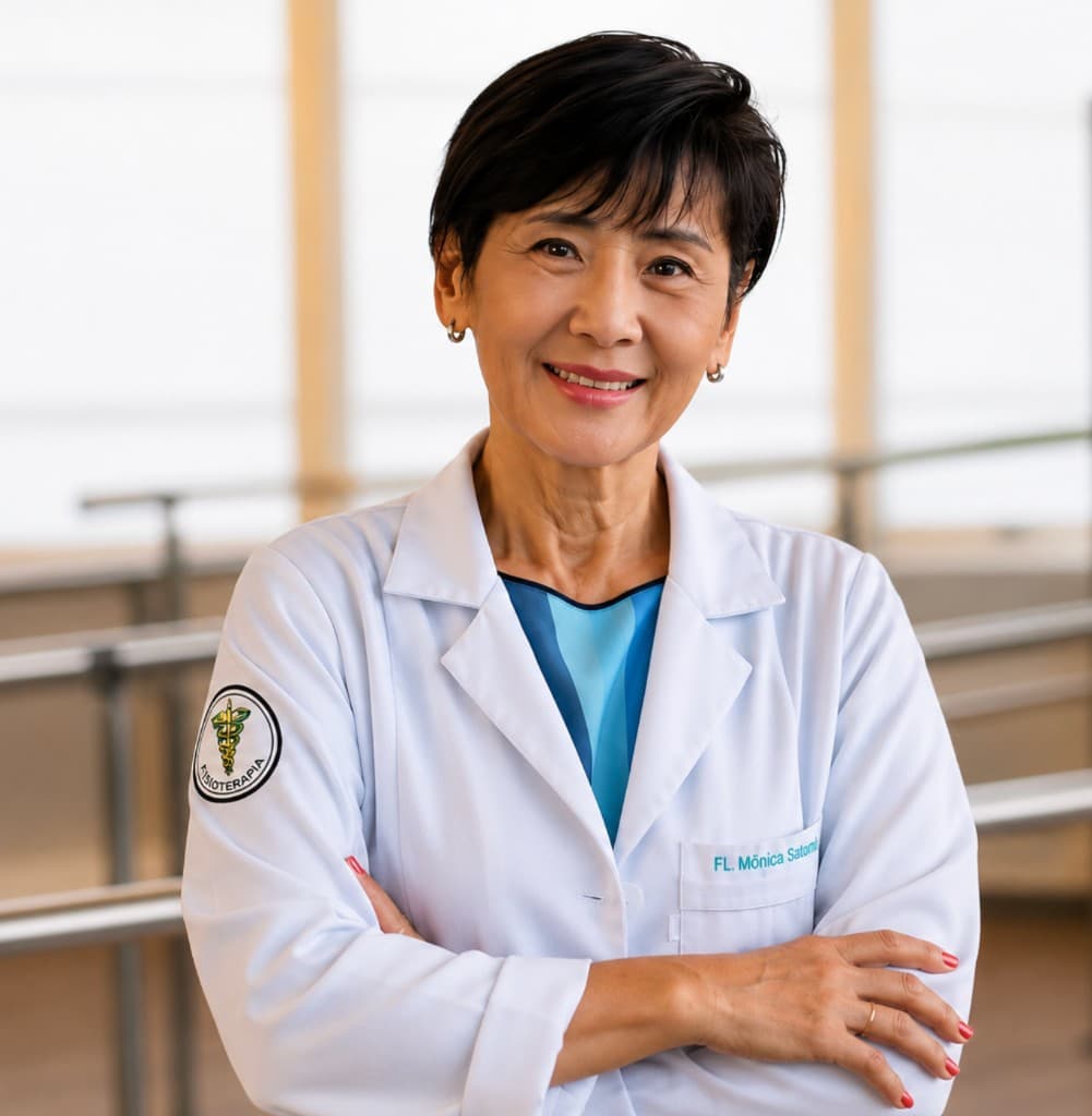 Mônica Satomi, fisioterapeuta, na Clínica Da Vinci